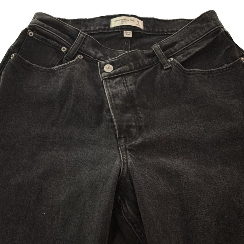 Abercrombie & Fitch Criss Cross Waist Black l Jeans